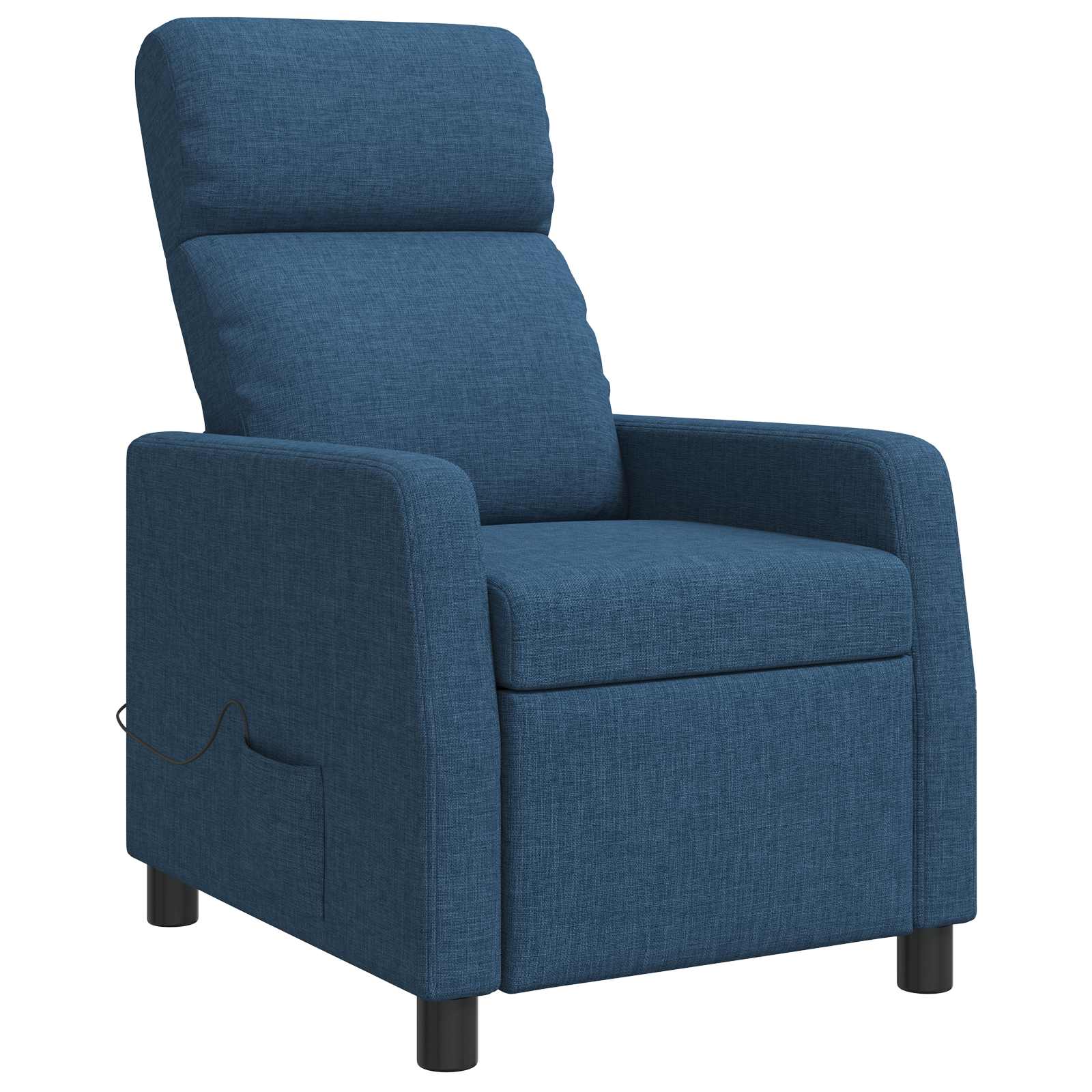 Massage Recliner Blauw Stof