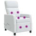 Massage Recliner Wit Stof