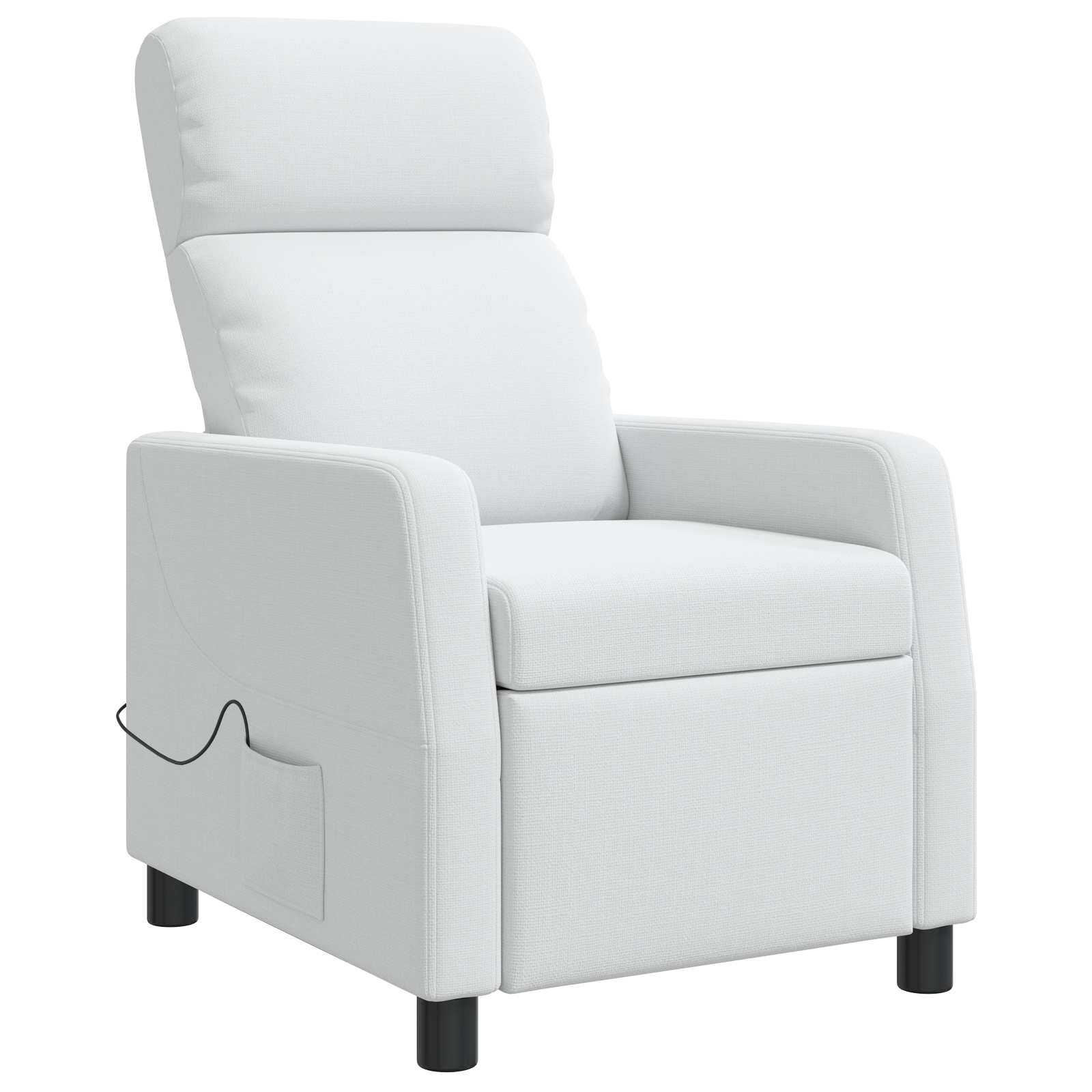 Massage Recliner Wit Stof