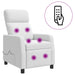 Massage Recliner Wit Stof