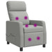 Massage Recliner Wolkengrijs Stof Wolkengrijze stof