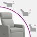 Massage Recliner Wolkengrijs Stof Wolkengrijze stof