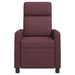 Massage Recliner Paars Stof