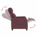 Massage Recliner Paars Stof