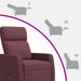 Massage Recliner Paars Stof