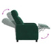 Relaxfauteuil Donkergroen fluweel