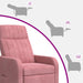 Relaxfauteuil Roze fluweel