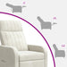 Relaxfauteuil Crèmekleurig fluweel