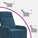 Relaxfauteuil Blauw fluweel