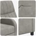 Massage Recliner Lichtgrijs fluweel