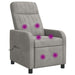 Massage Recliner Lichtgrijs fluweel