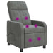Massage Recliner Donkergrijs fluweel