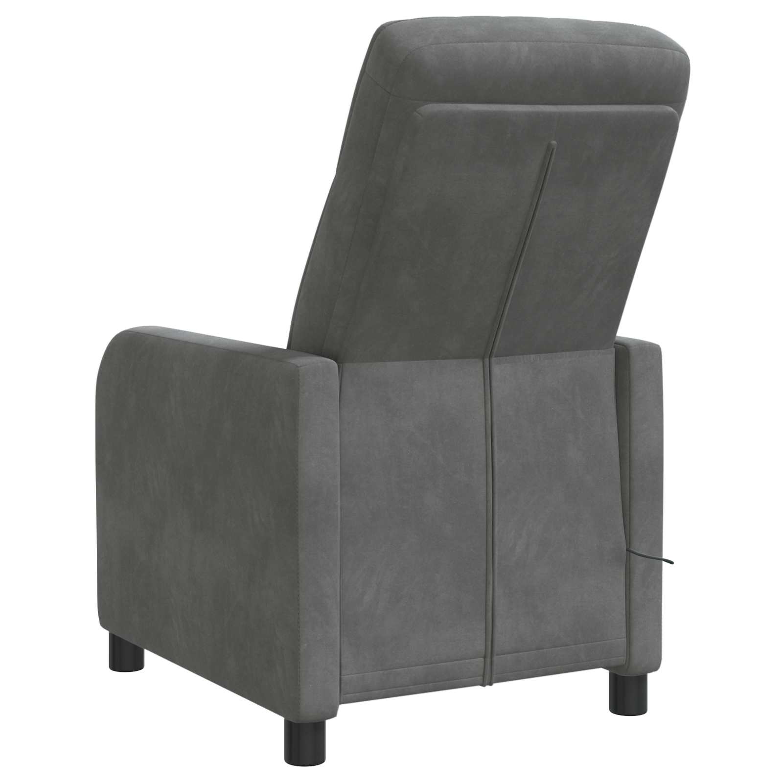 Massage Recliner Donkergrijs fluweel