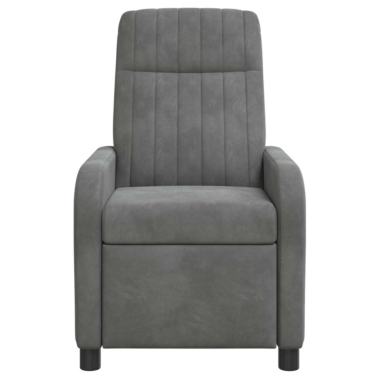 Massage Recliner Donkergrijs fluweel