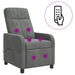 Massage Recliner Donkergrijs fluweel