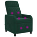 Massage Recliner Donkergroen fluweel