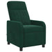 Massage Recliner Donkergroen fluweel