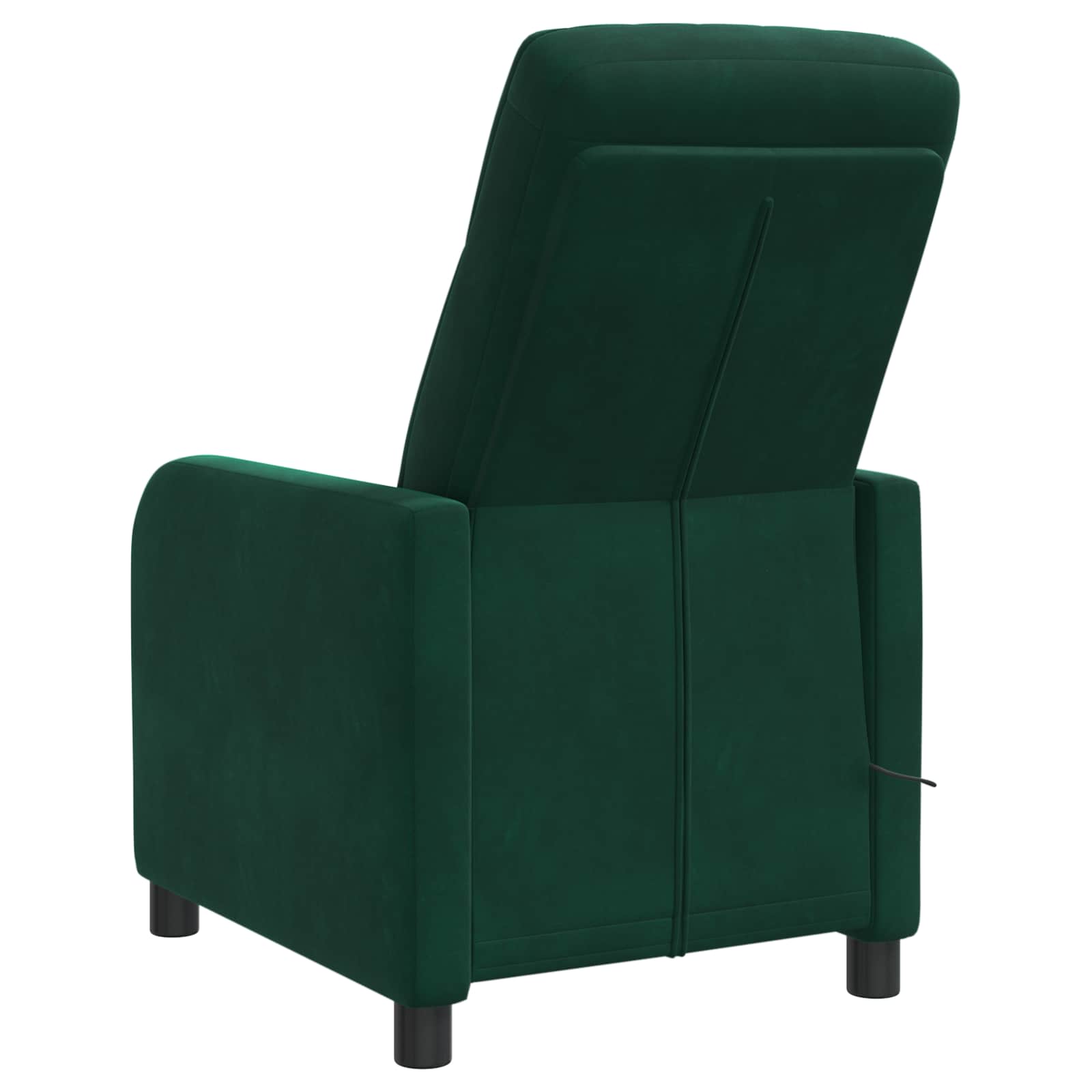 Massage Recliner Donkergroen fluweel