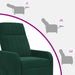 Massage Recliner Donkergroen fluweel
