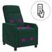Massage Recliner Donkergroen fluweel