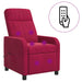 Massage Recliner Wijnrood fluweel