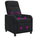 Massage Recliner Zwart fluweel