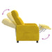Massage Recliner Geel fluweel