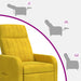 Massage Recliner Geel fluweel
