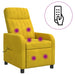 Massage Recliner Geel fluweel