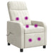Massage Recliner Crèmekleurig fluweel