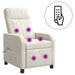 Massage Recliner Crèmekleurig fluweel