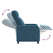 Massage Recliner Blauw fluweel