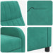 Massage Recliner Turquoise fluweel
