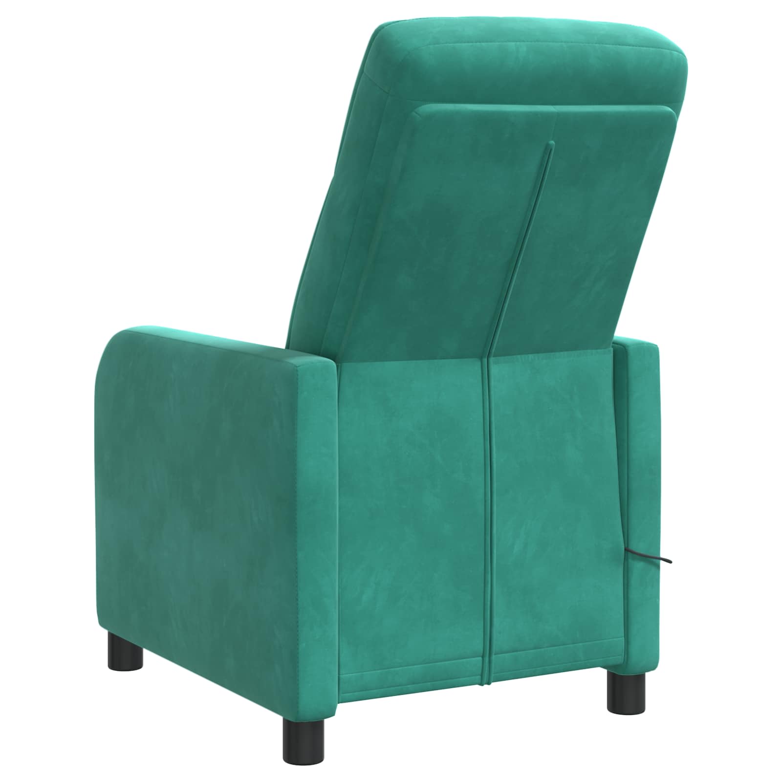 Massage Recliner Turquoise fluweel
