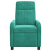 Massage Recliner Turquoise fluweel