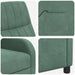 Massage Recliner Zeegroen fluweel