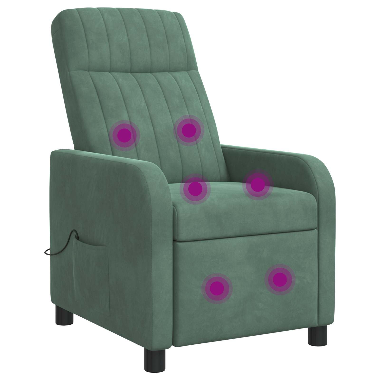 Massage Recliner Zeegroen fluweel