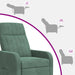 Massage Recliner Zeegroen fluweel