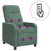 Massage Recliner Zeegroen fluweel