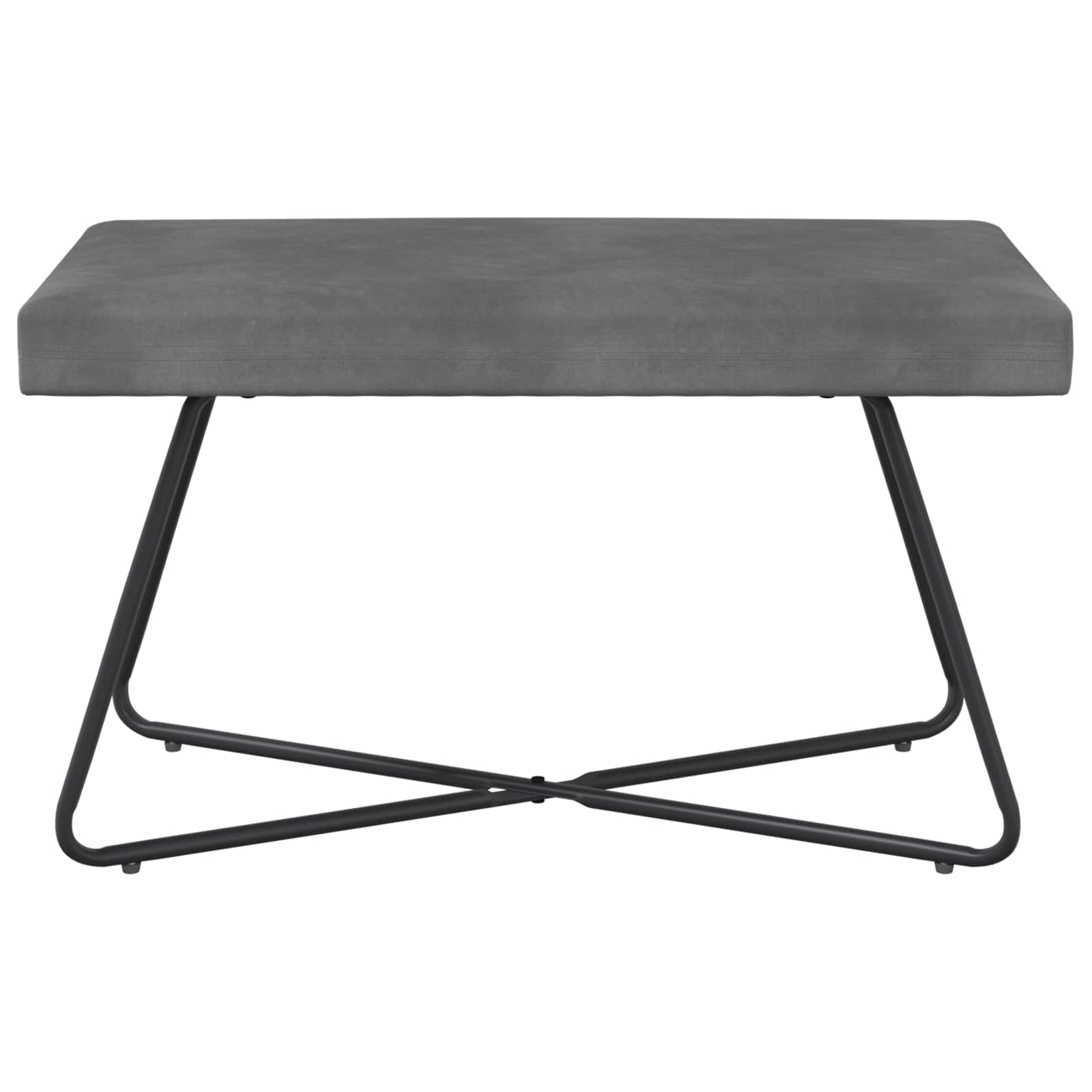 Bank Donkergrijs 80 x 40 x 45 cm fluweel