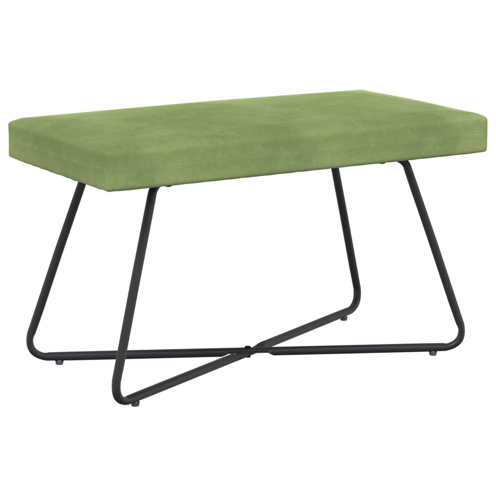 Bank Lichtgroen 80 x 40 x 45 cm fluweel