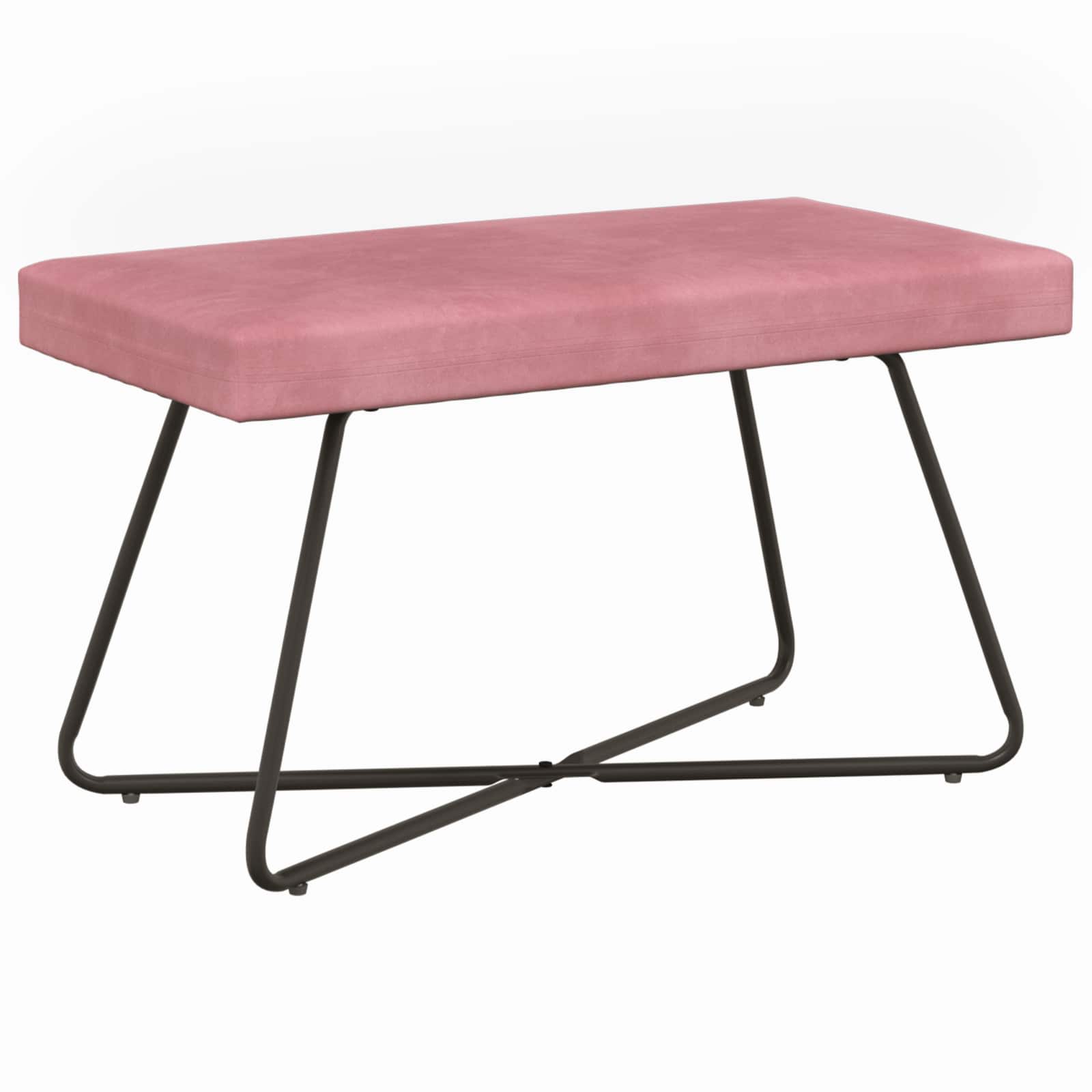 Bank Roze 80 x 40 x 45 cm fluweel