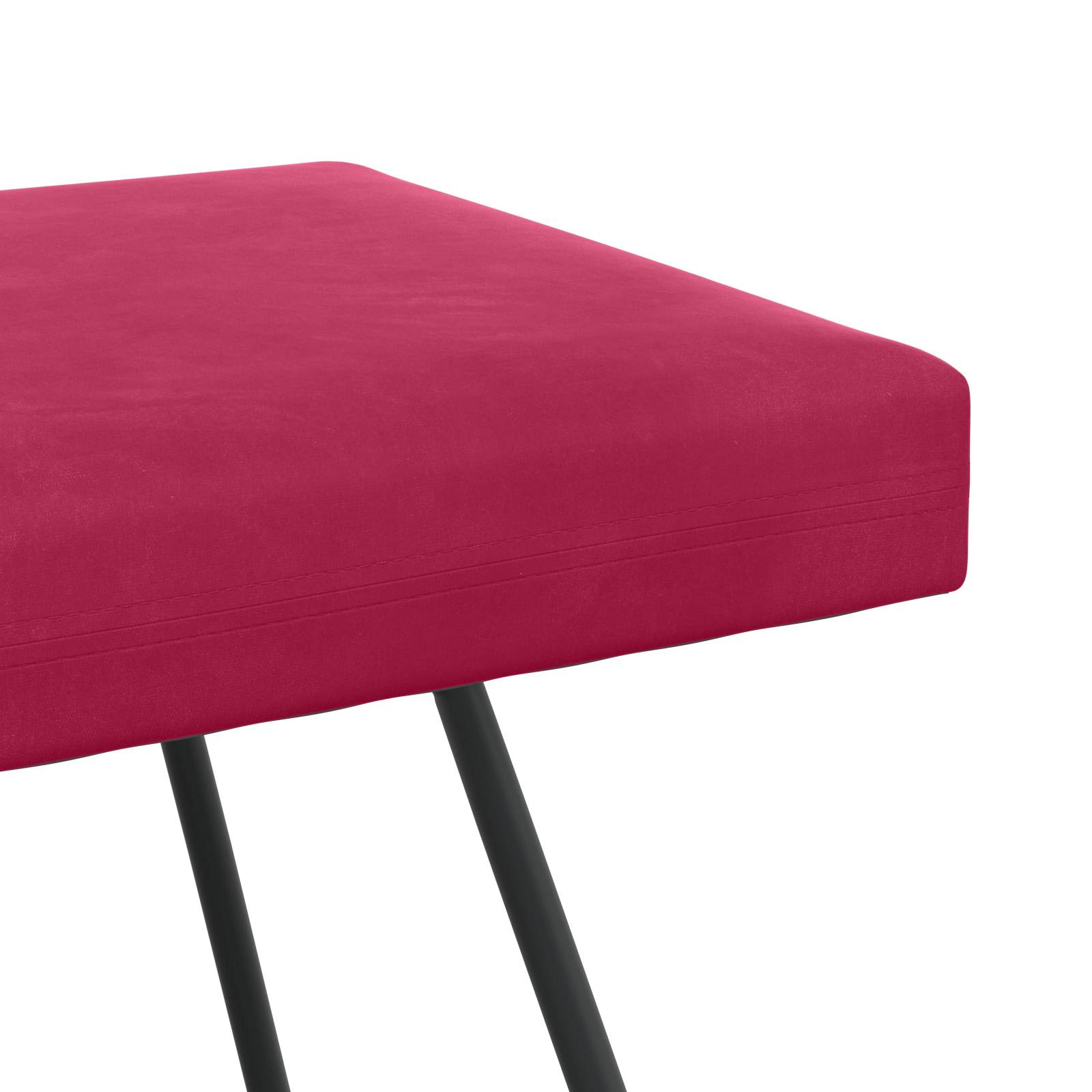 Bank Wijnrood 80 x 40 x 45 cm fluweel