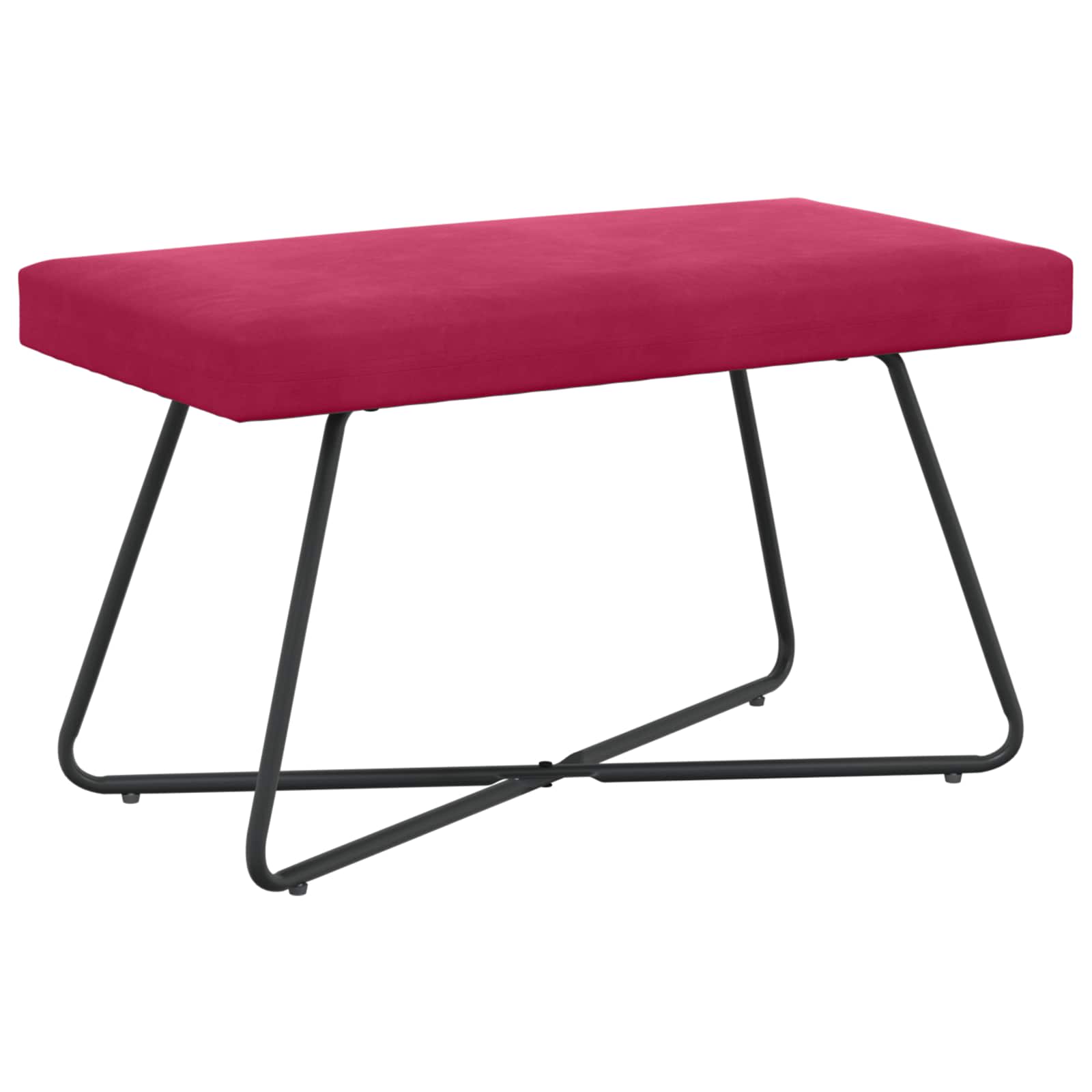 Bank Wijnrood 80 x 40 x 45 cm fluweel
