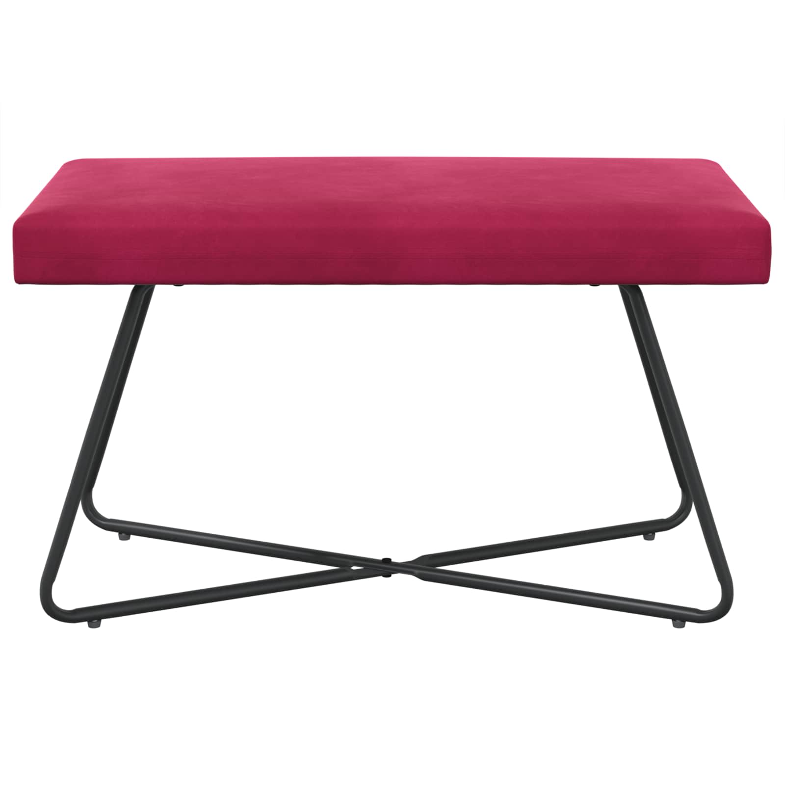 Bank Wijnrood 80 x 40 x 45 cm fluweel