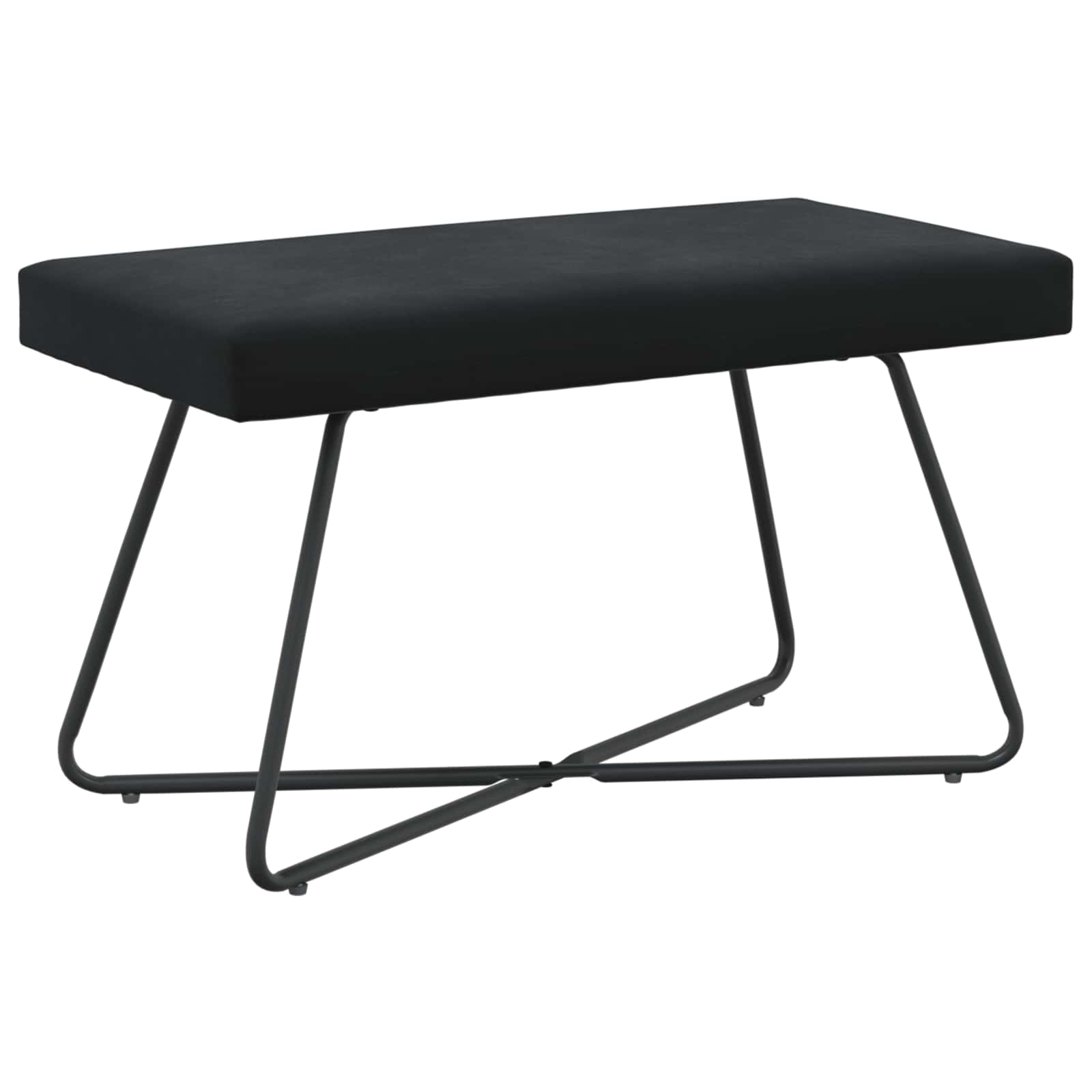 Bank Zwart 80 x 40 x 45 cm fluweel