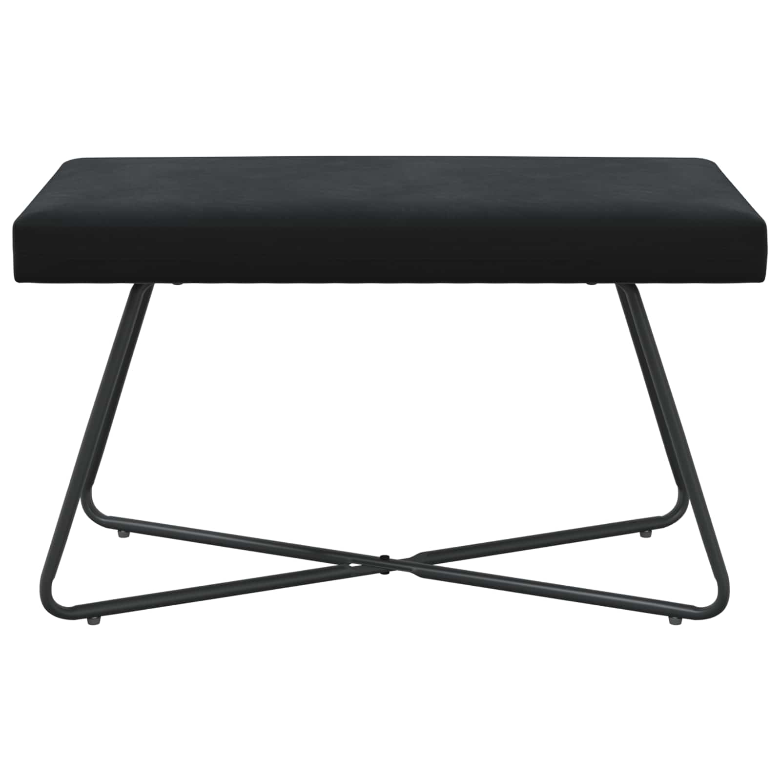 Bank Zwart 80 x 40 x 45 cm fluweel