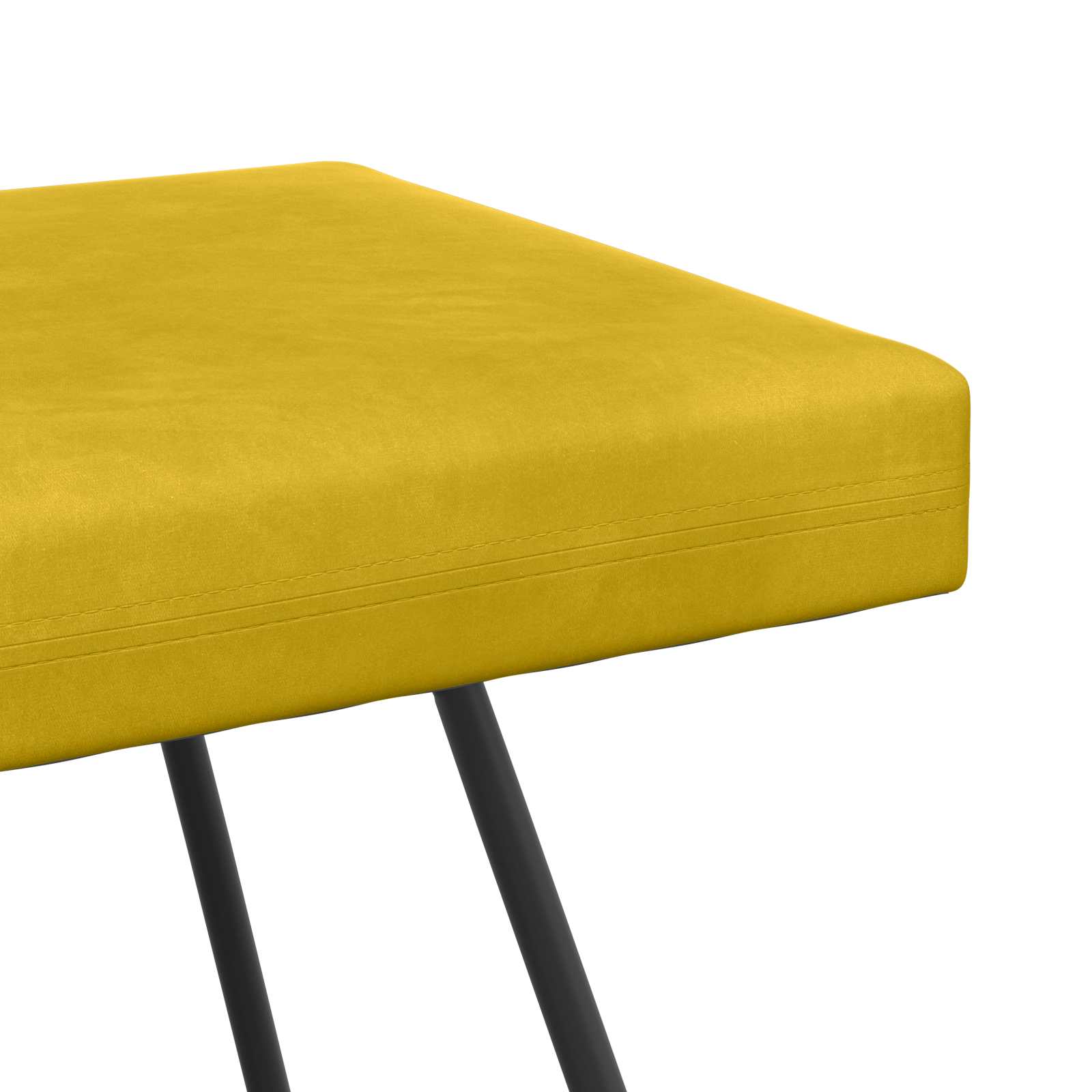 Bank Geel 80 x 40 x 45 cm fluweel
