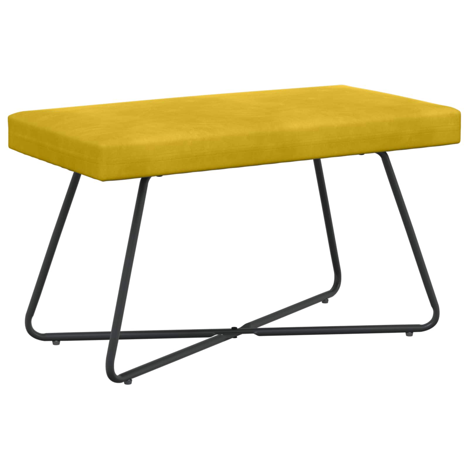 Bank Geel 80 x 40 x 45 cm fluweel
