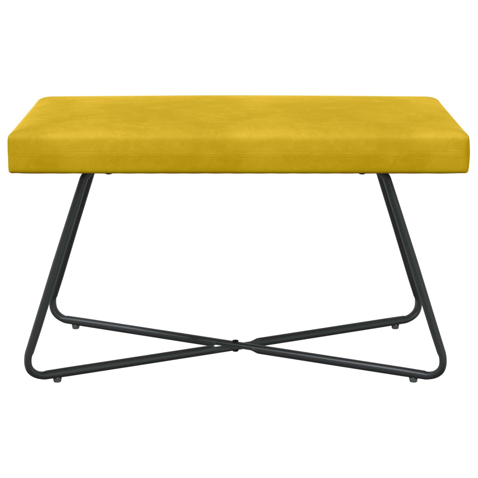 Bank Geel 80 x 40 x 45 cm fluweel